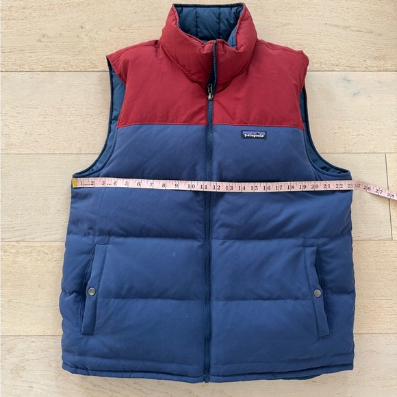 Patagonia Men's Reversible Bivy Full-Zip Quilted Down Vest Stone Blue Medium - Picture 3 of 11